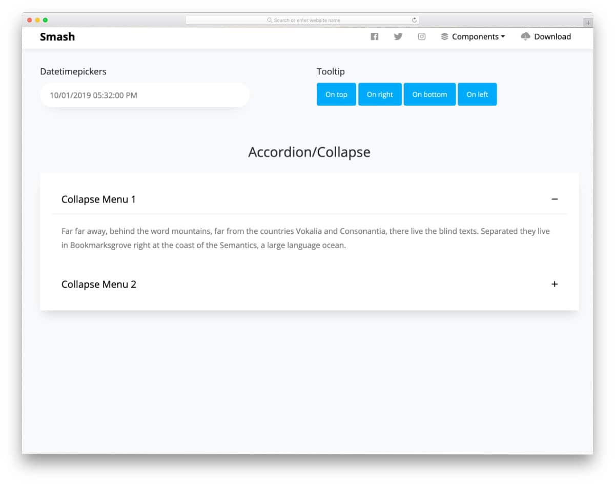 bootstrap accordion in a UI kit