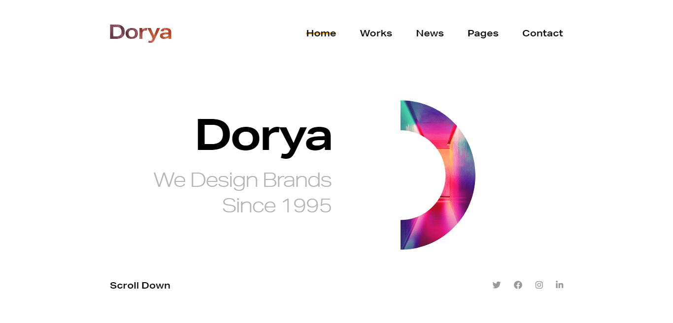 dorya-minimal-website-template