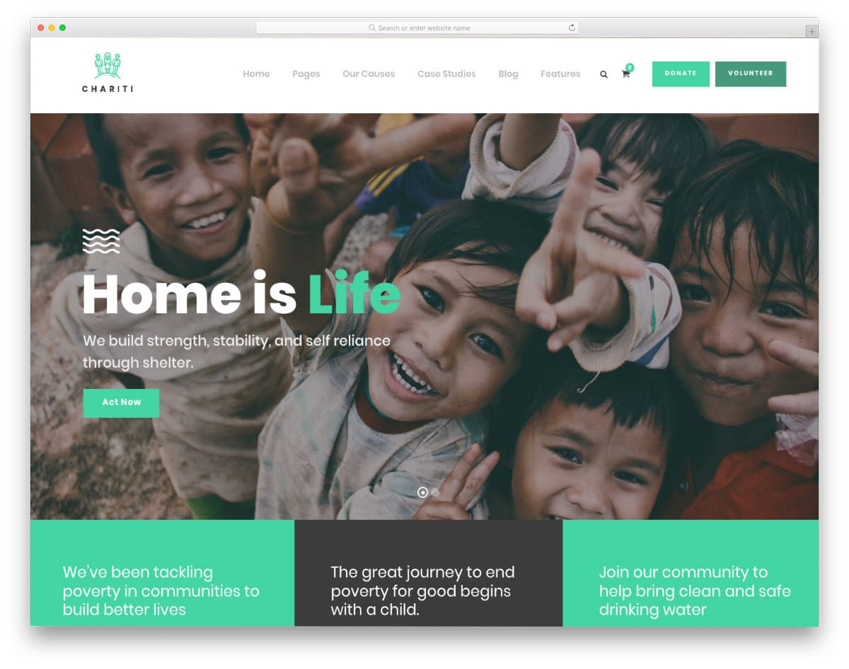 charity and non-profit website template
