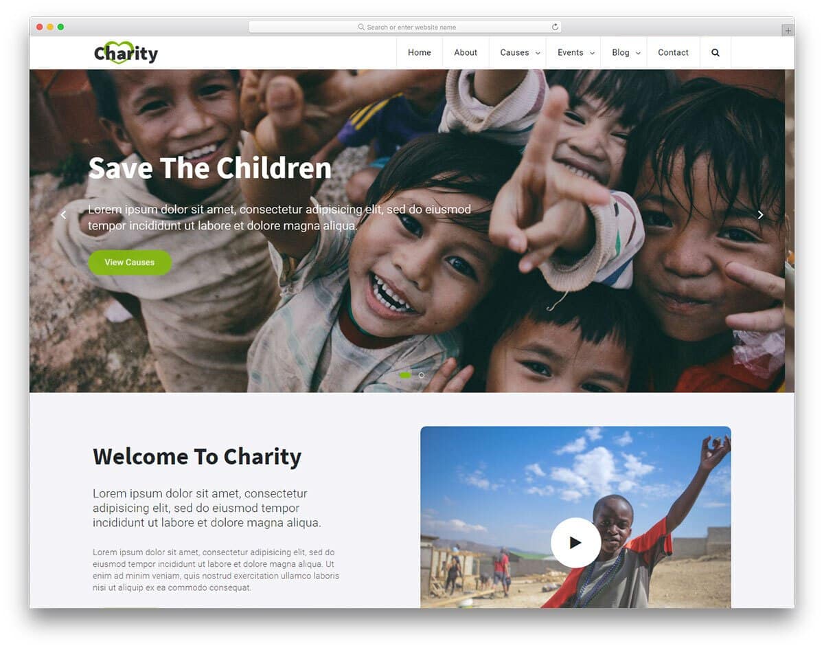Kompozer charity website template