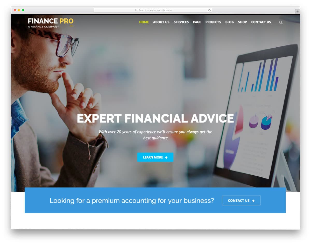 multipurpose finance website template