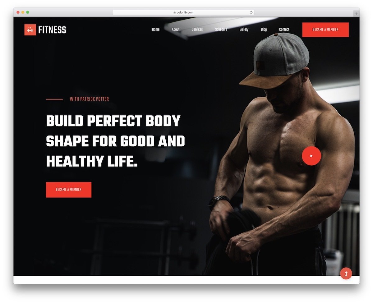 modern fitness website template