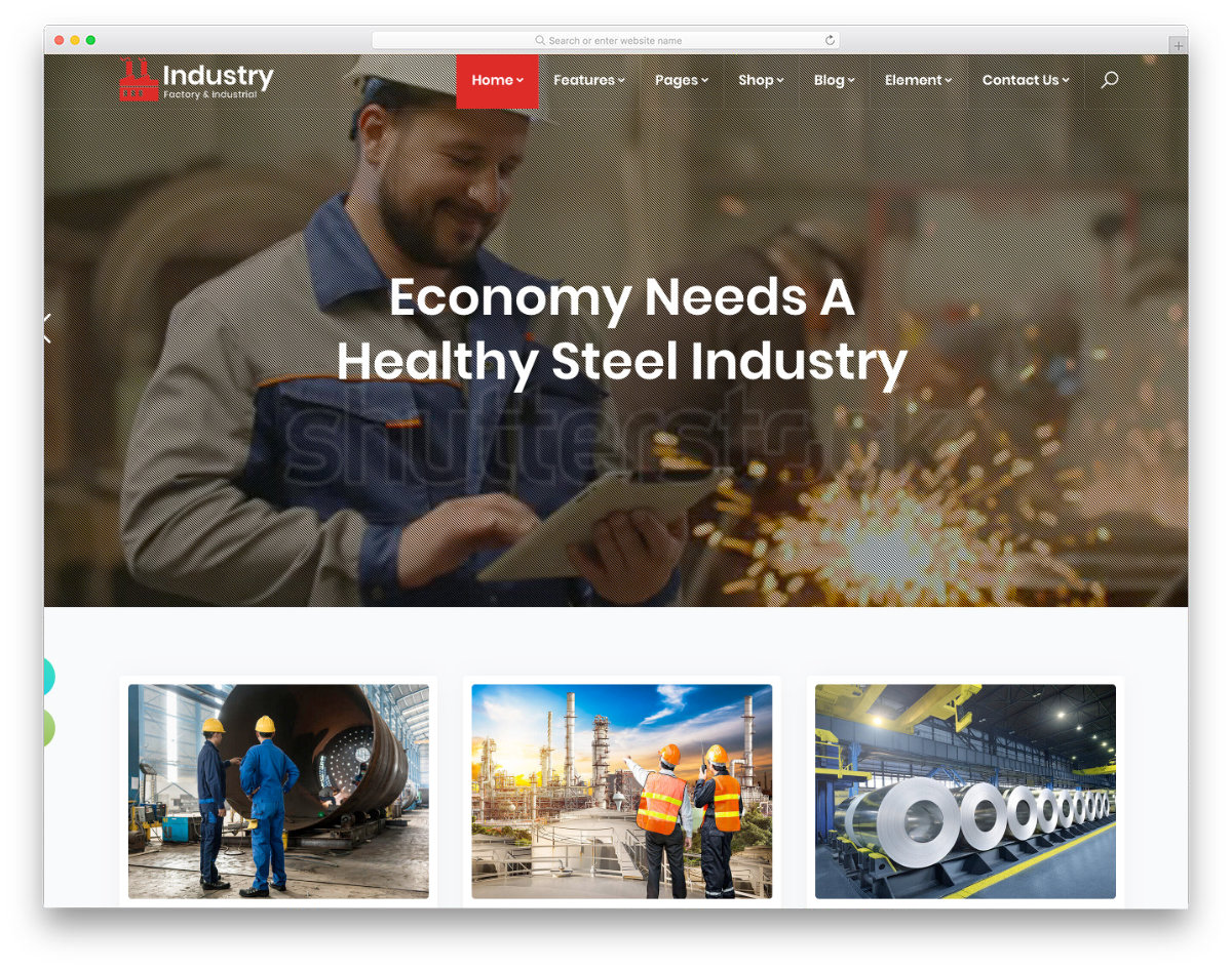 html website template for industries
