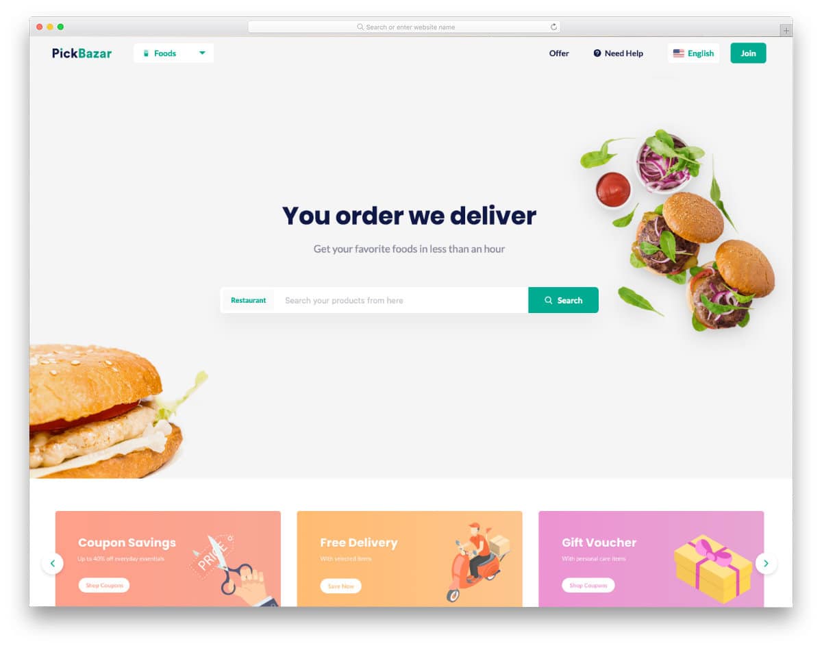 online ordering and online store templates