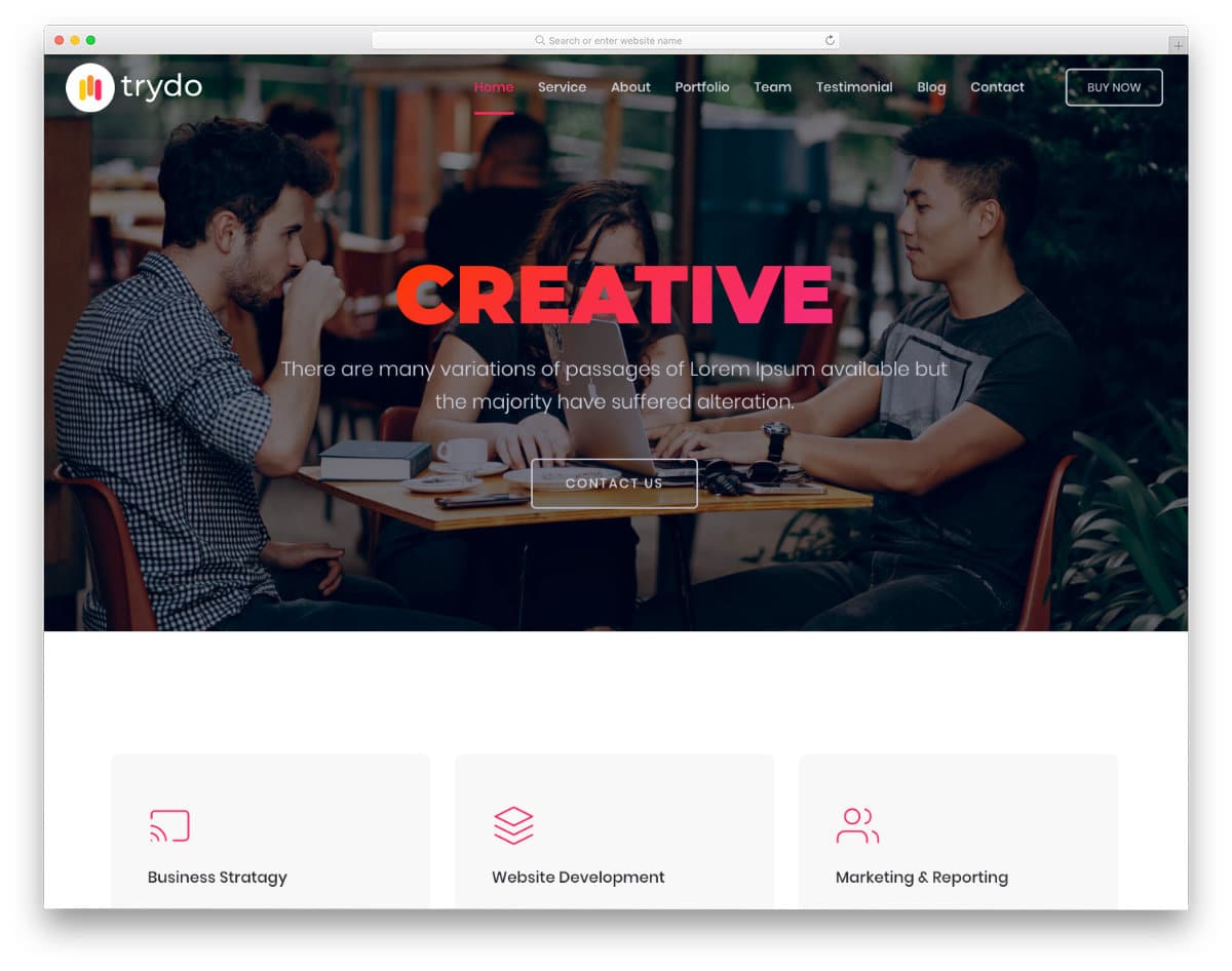 creative and dynamic website template