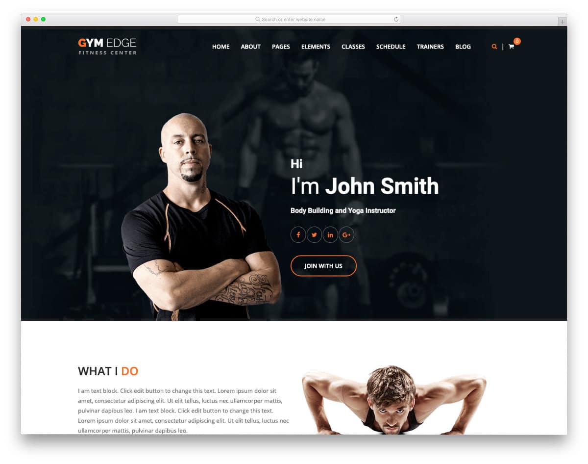 fitness html template