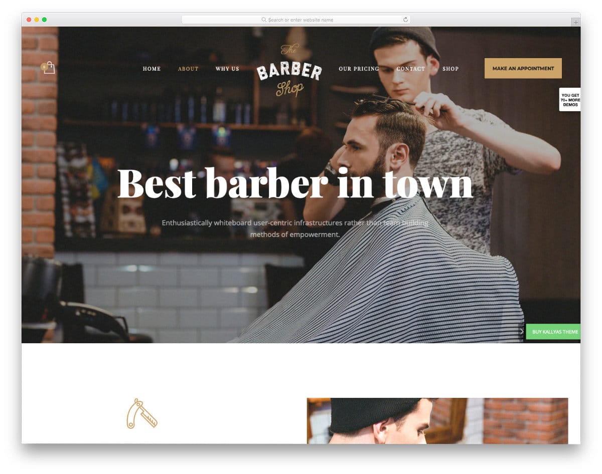 interactive hair salon websites templates