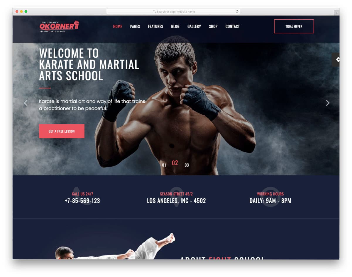 multipurpose martial arts website templates