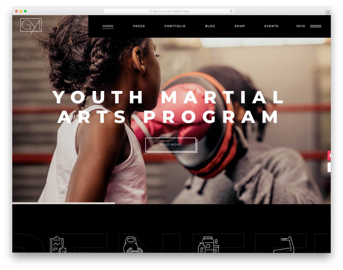 modern martial arts website templates