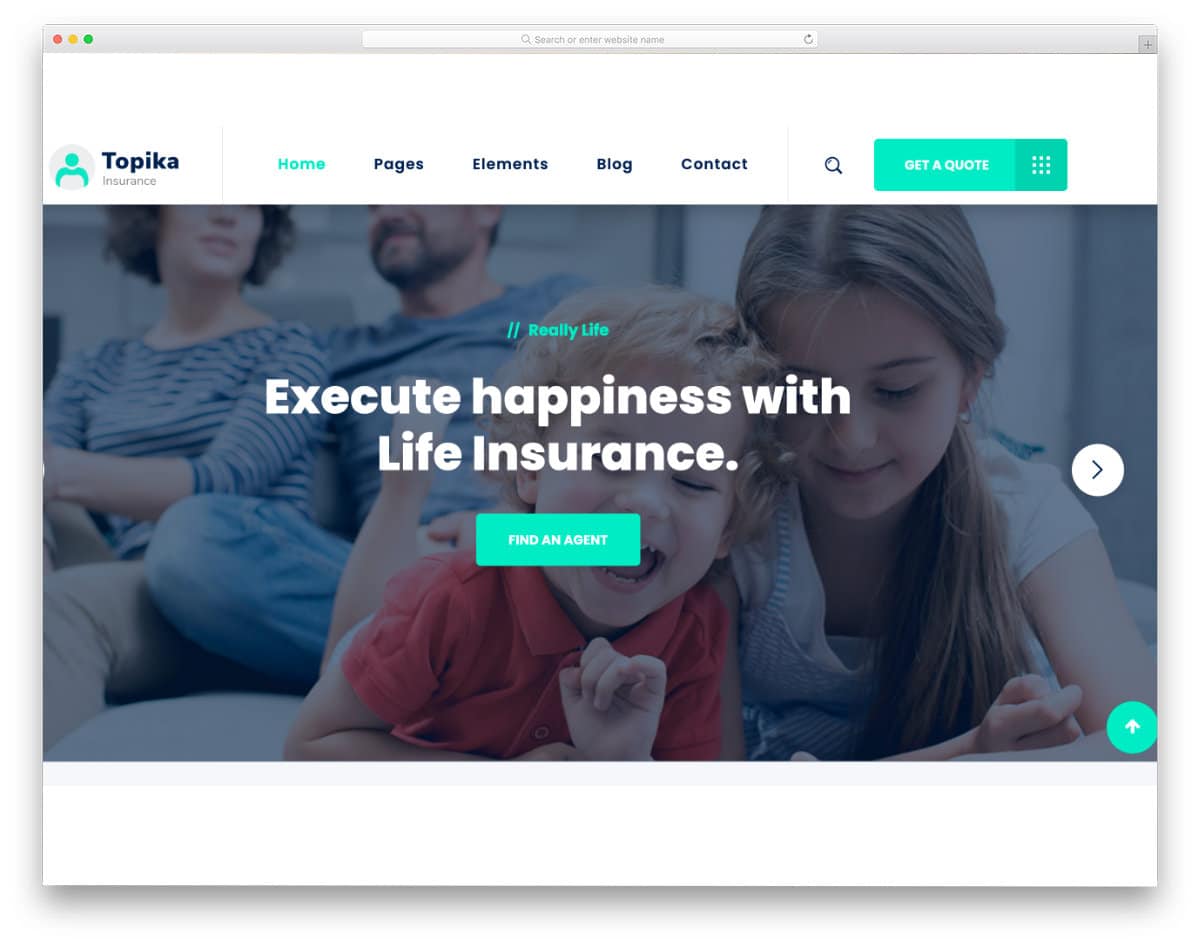 modern insurance website template