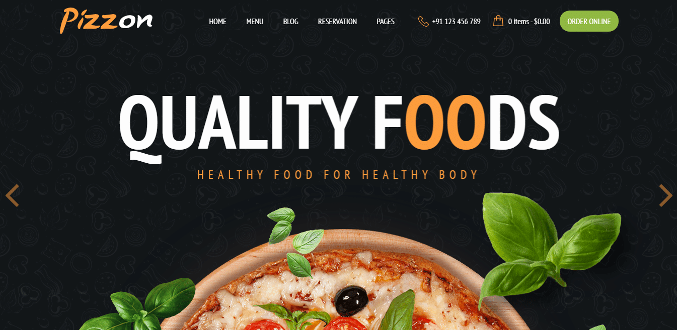 pizzon-food-website-template