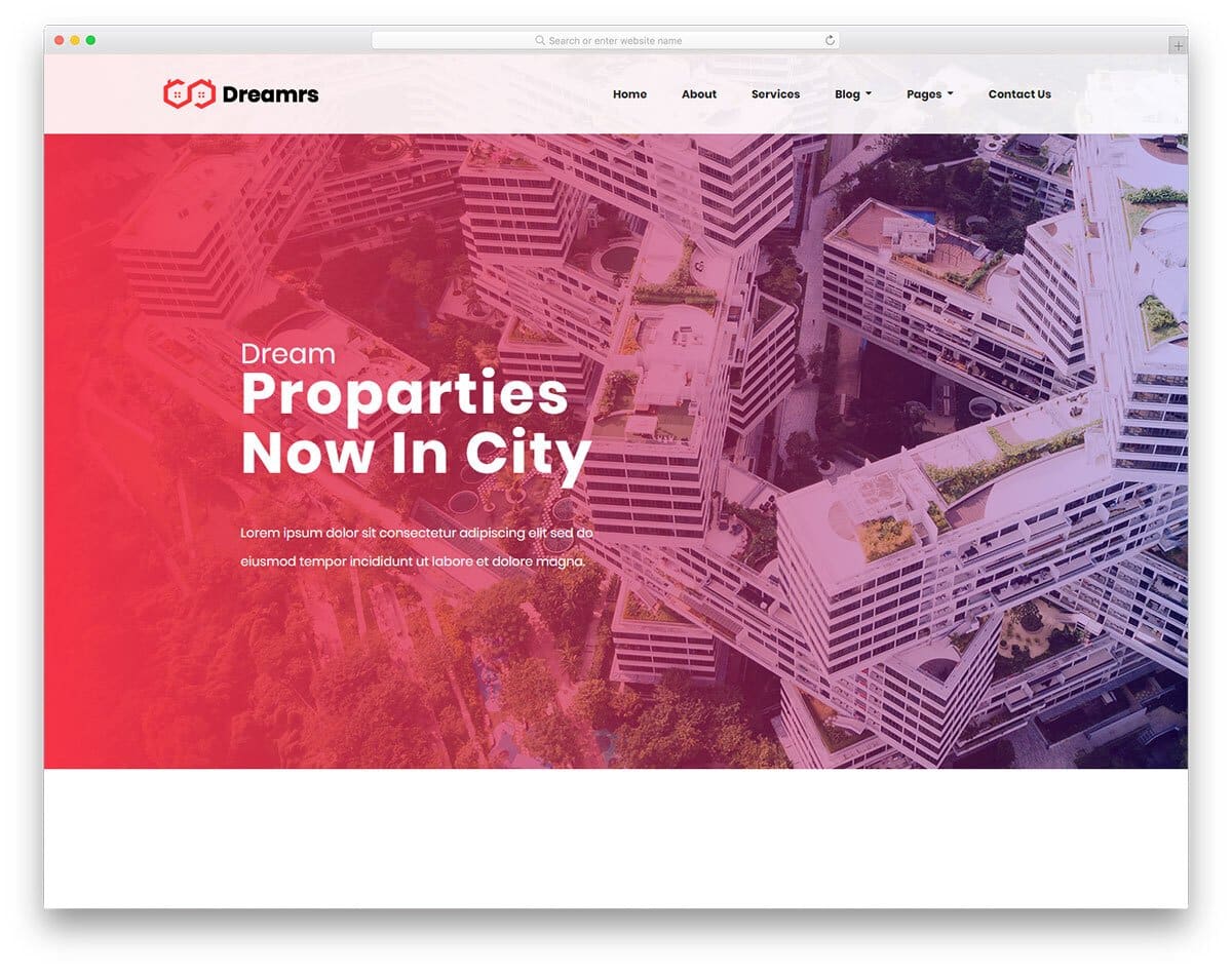 real estate investor and management website template