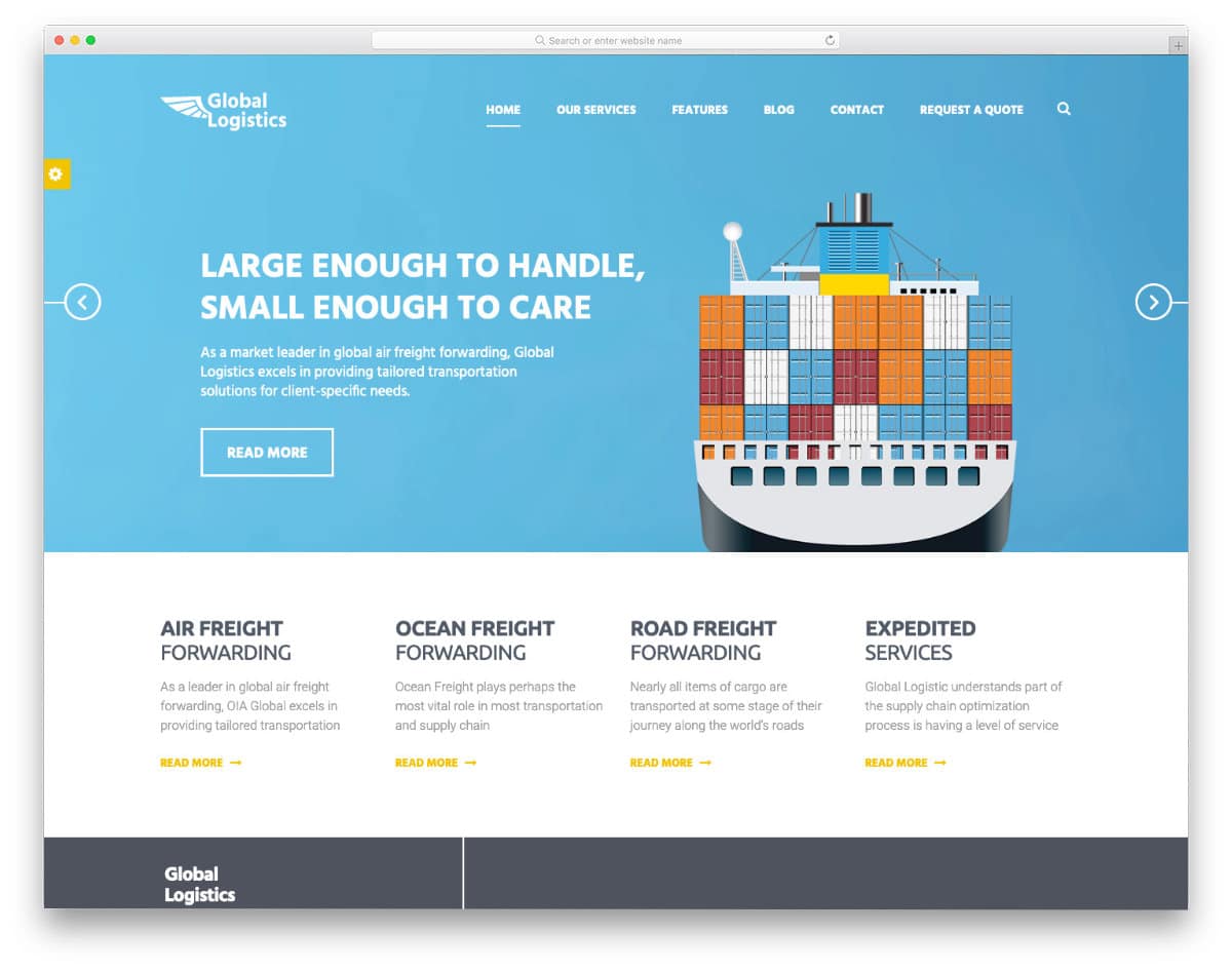 simple and contemporary style HTML transportation websites templates