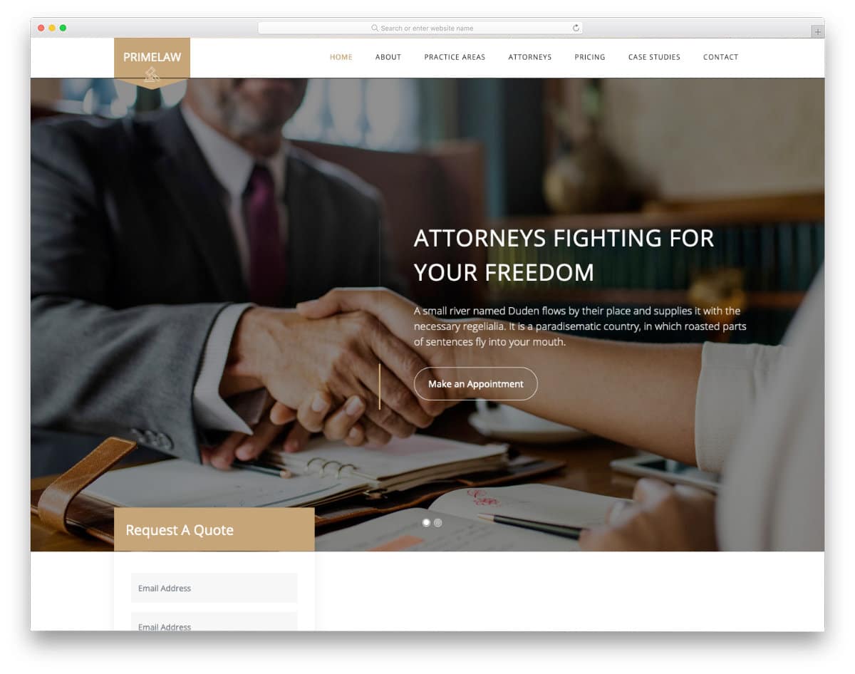 law firm and notary website template