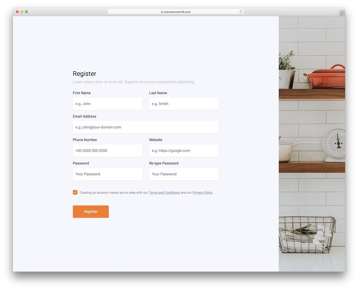 beautiful CSS form with a visually appealing design