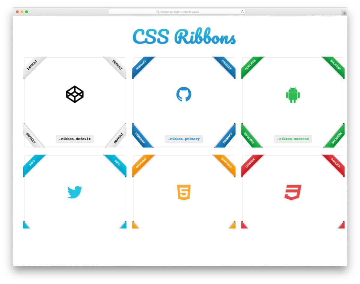 simple ribbon CSS