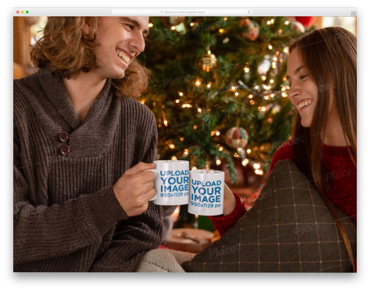 free mug mockup for christmas sales