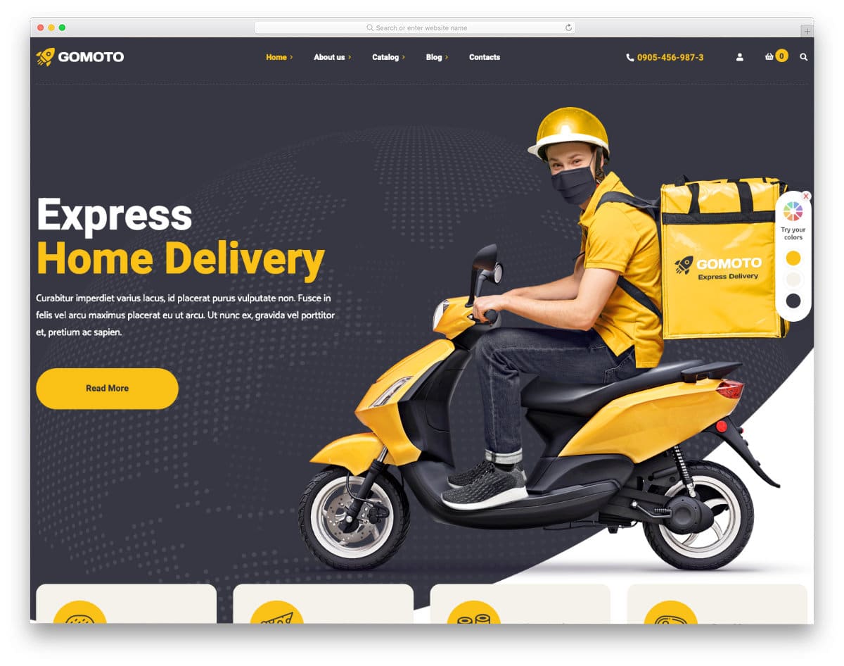 WordPress food delivery theme and food truck theme