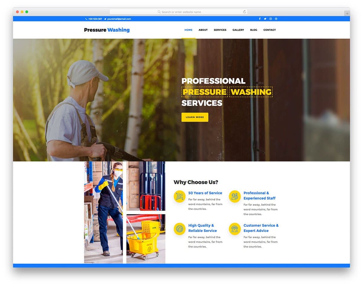 professional cleaning and carpet cleaning website template