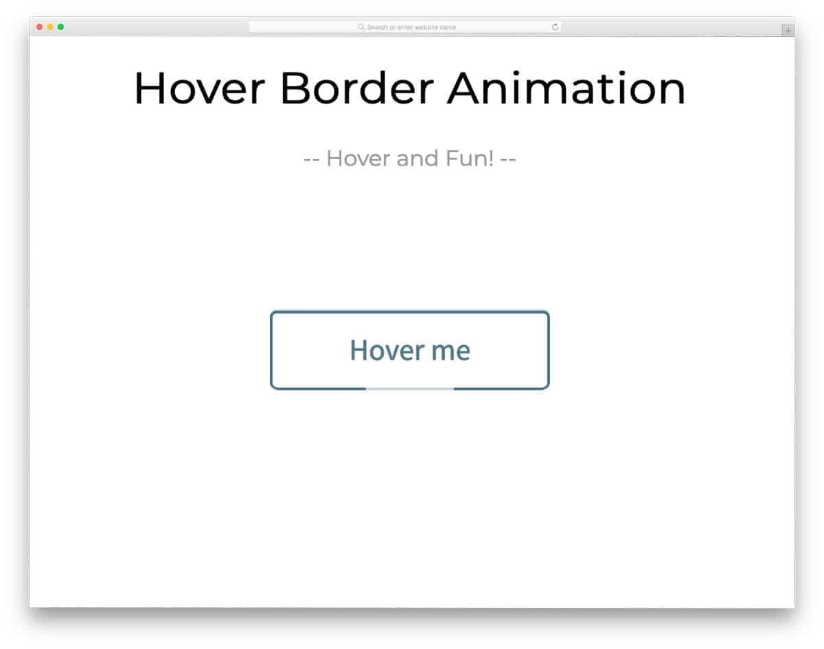 pure css border animation example