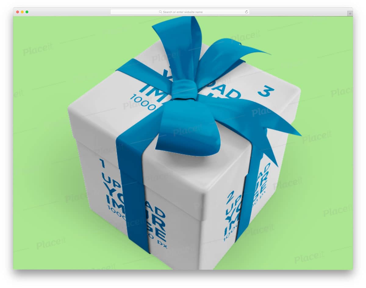 easy-to-edit gift box mockup