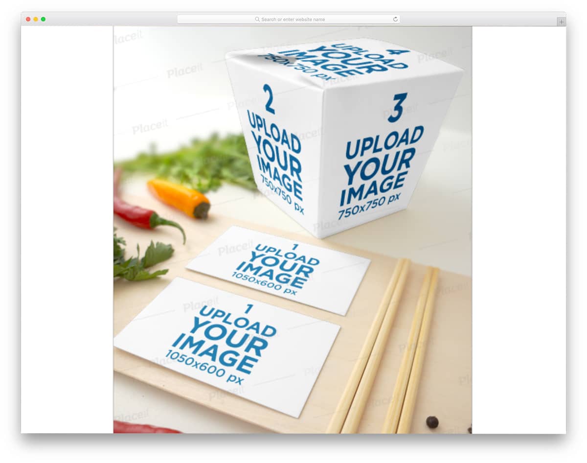 box mockup for restaurant businesses