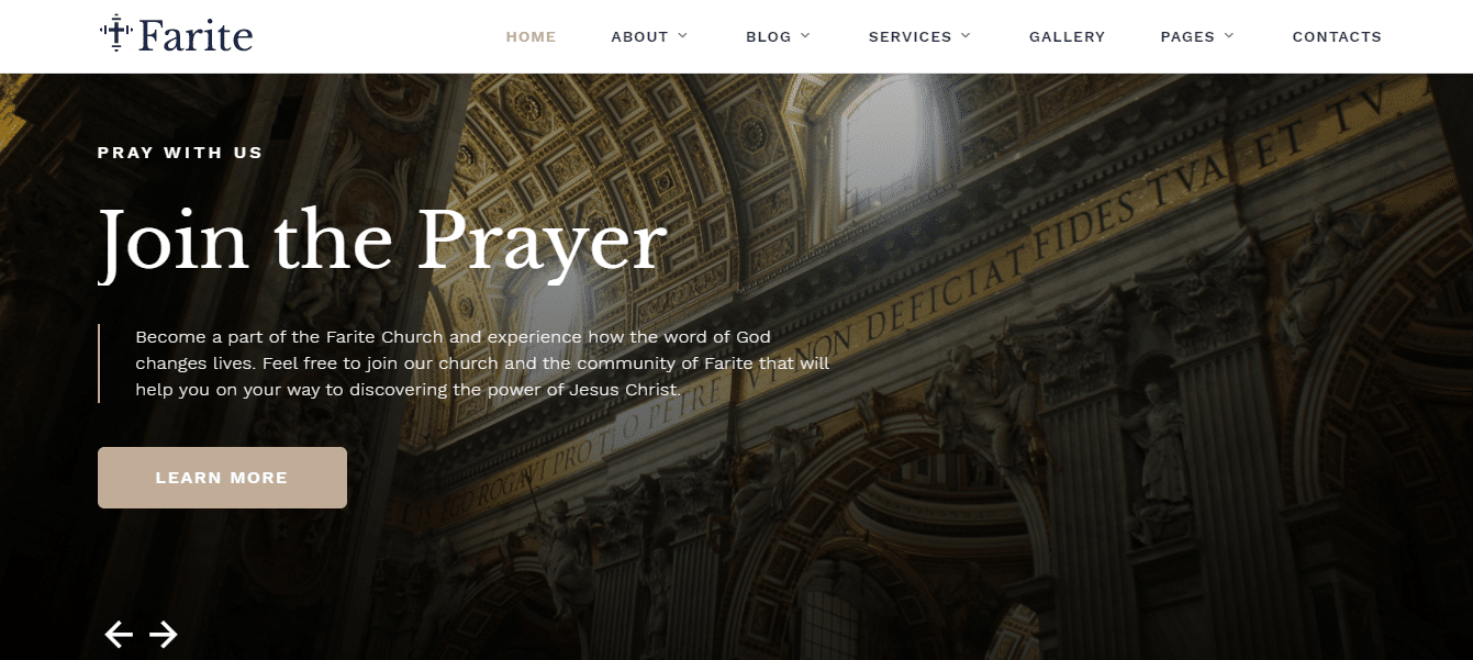 farite-church-website-template