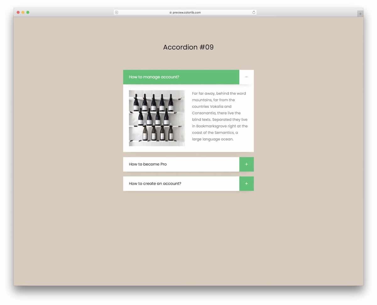 professional-looking CSS accordions