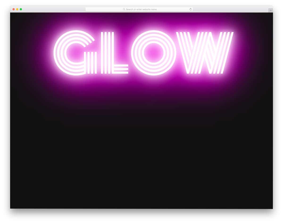 CSS text glow animation