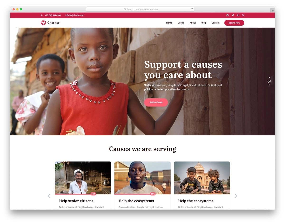 bootstrap 5 charity website template