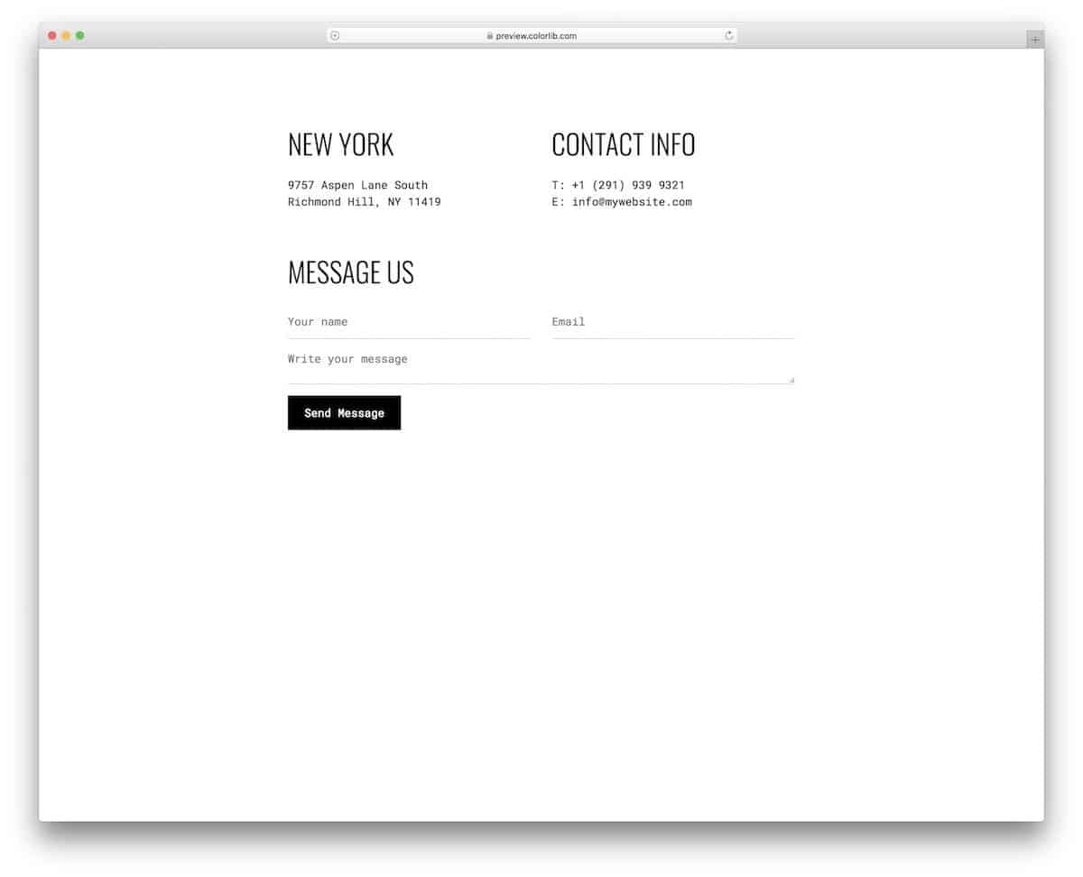 funky-looking free HTML5 contact form