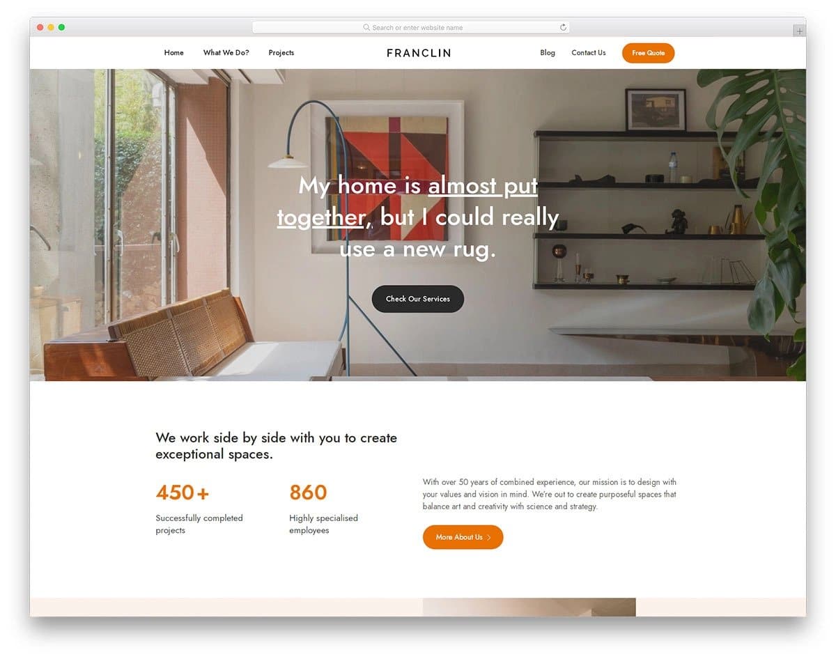 bootstrap 5 home builder and interior design website template