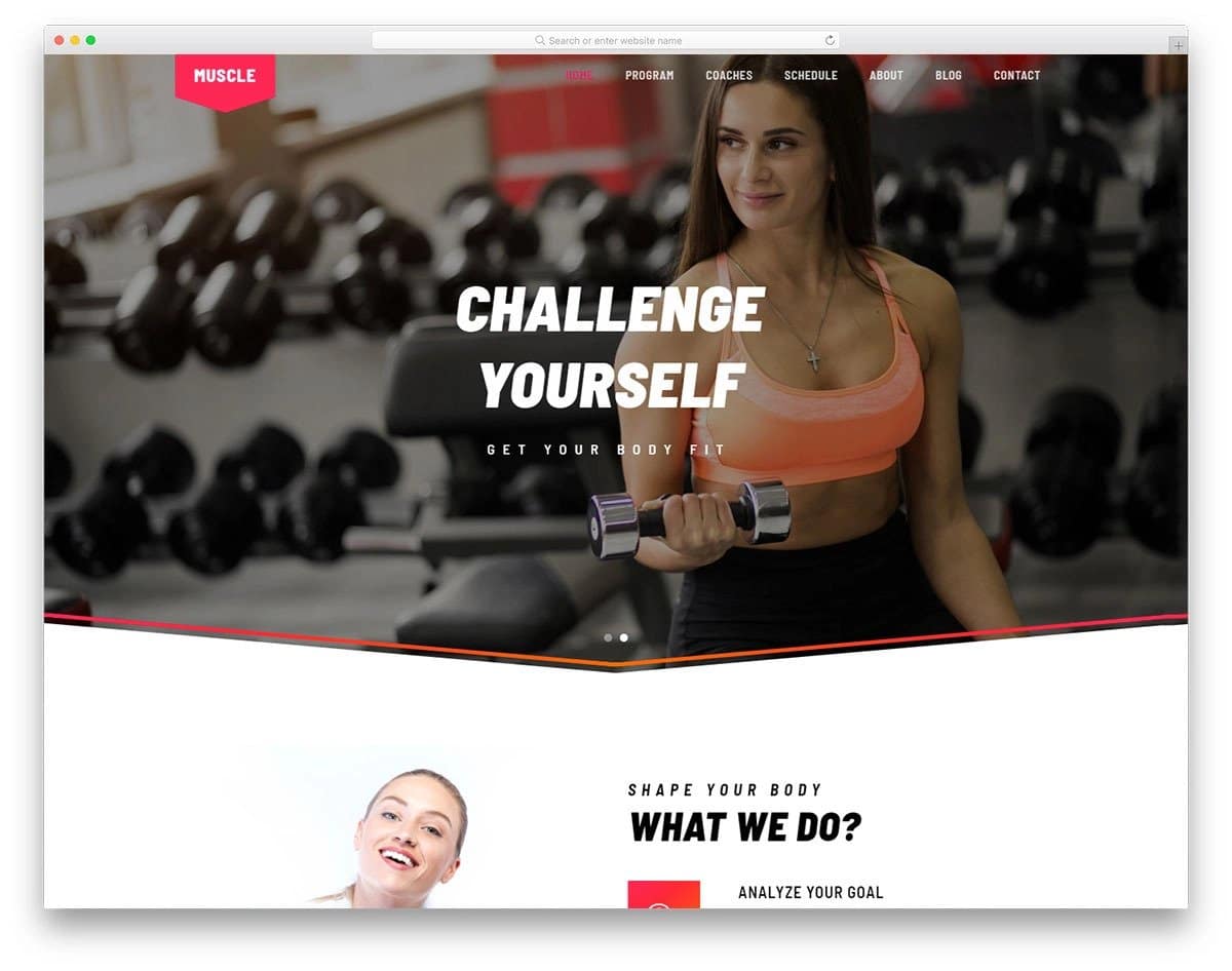 brand-focused fitness website templates