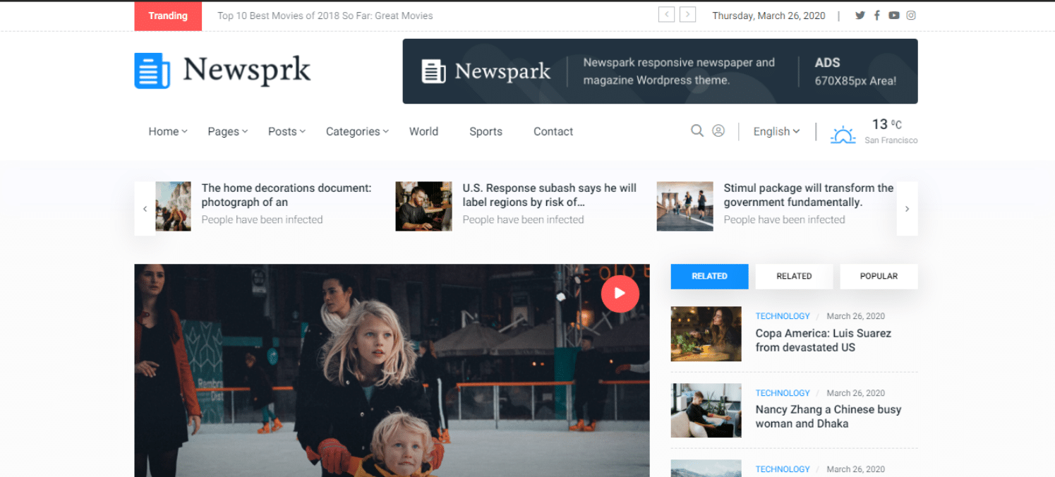 newsprk-news-website-template