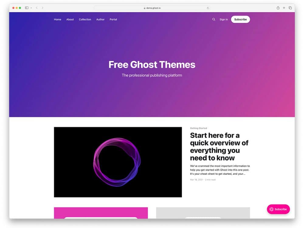 Free Ghost themes
