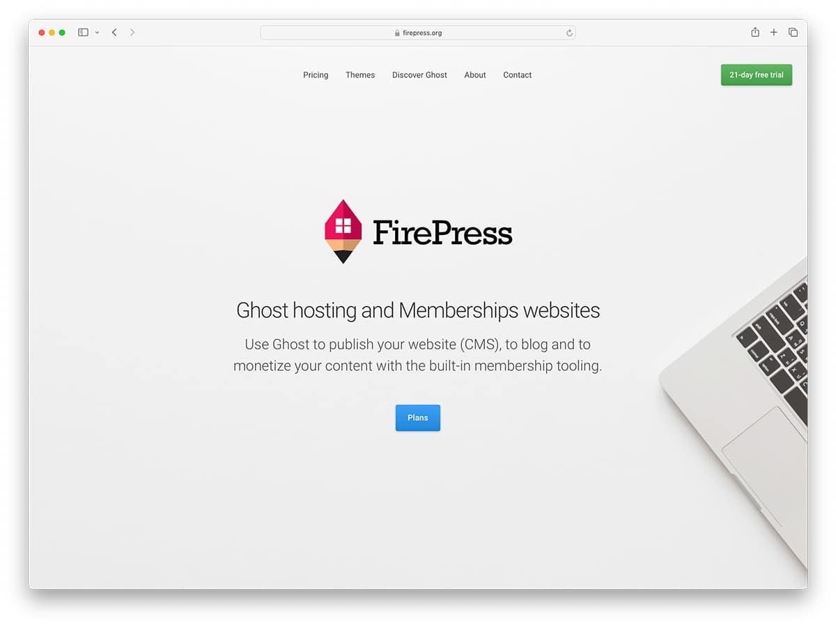 Firepress - ghost hosting for memership websites
