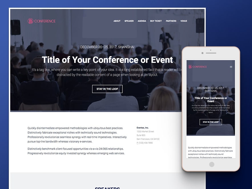 event management html5 template free download