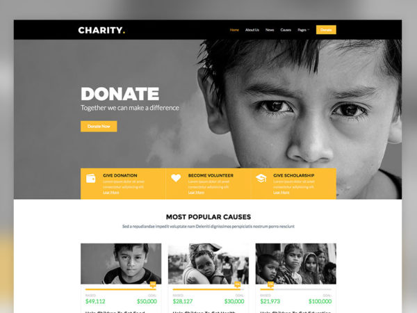 Charity Free Non-Profit Responsive Bootstrap Website Template