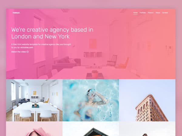 Format Free Website Template Using Bootstrap For Portfolio