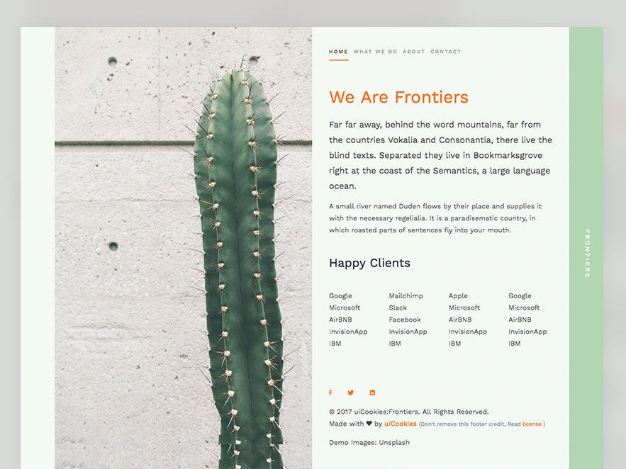 Frontiers Free HTML5 Bootstrap 4 Template
